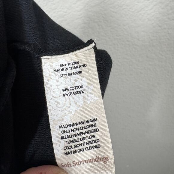Soft Surroundings Womens Petite XS Button Ankle Leggings Pants Black - Picture 8 of 8
